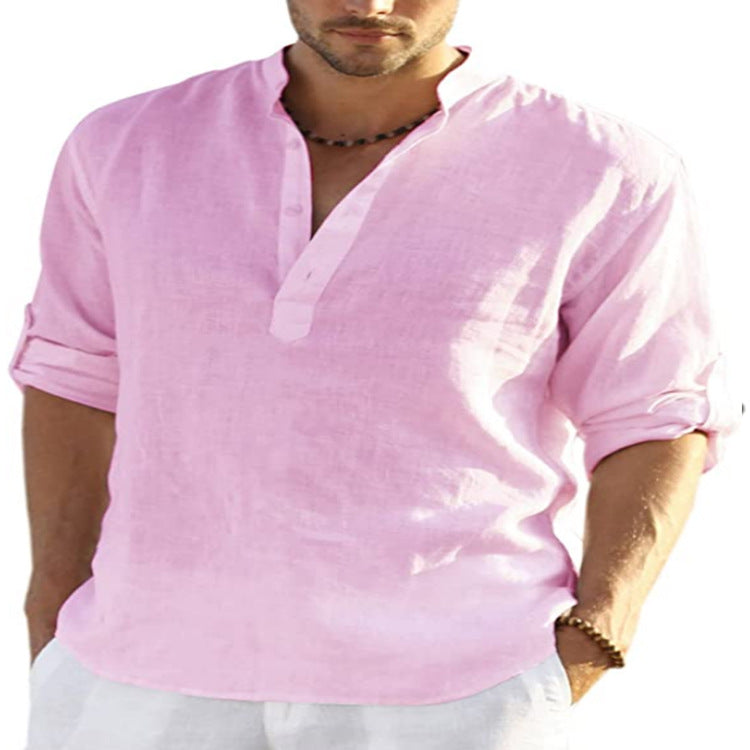 Men's Casual Cotton Linen Shirt