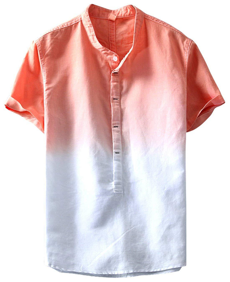 Stand-collar linen shirts