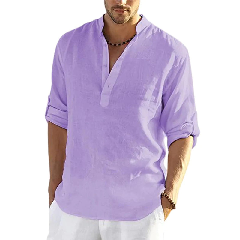 Men's Casual Cotton Linen Shirt