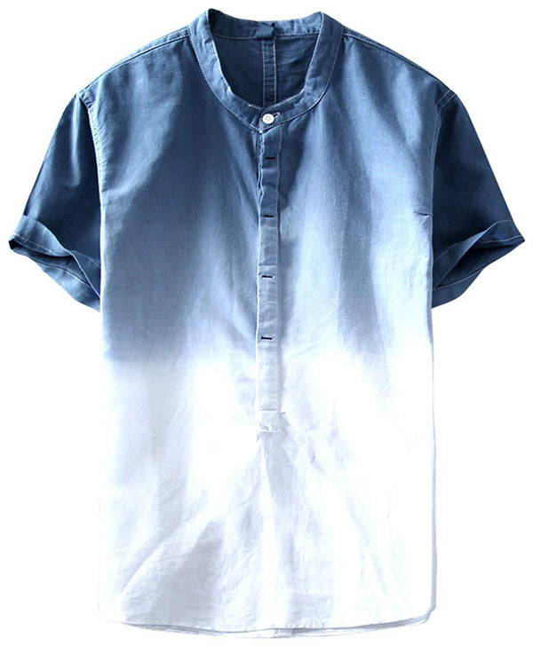 Stand-collar linen shirts