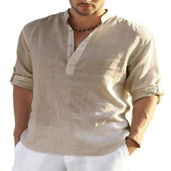 Men's Casual Cotton Linen Shirt