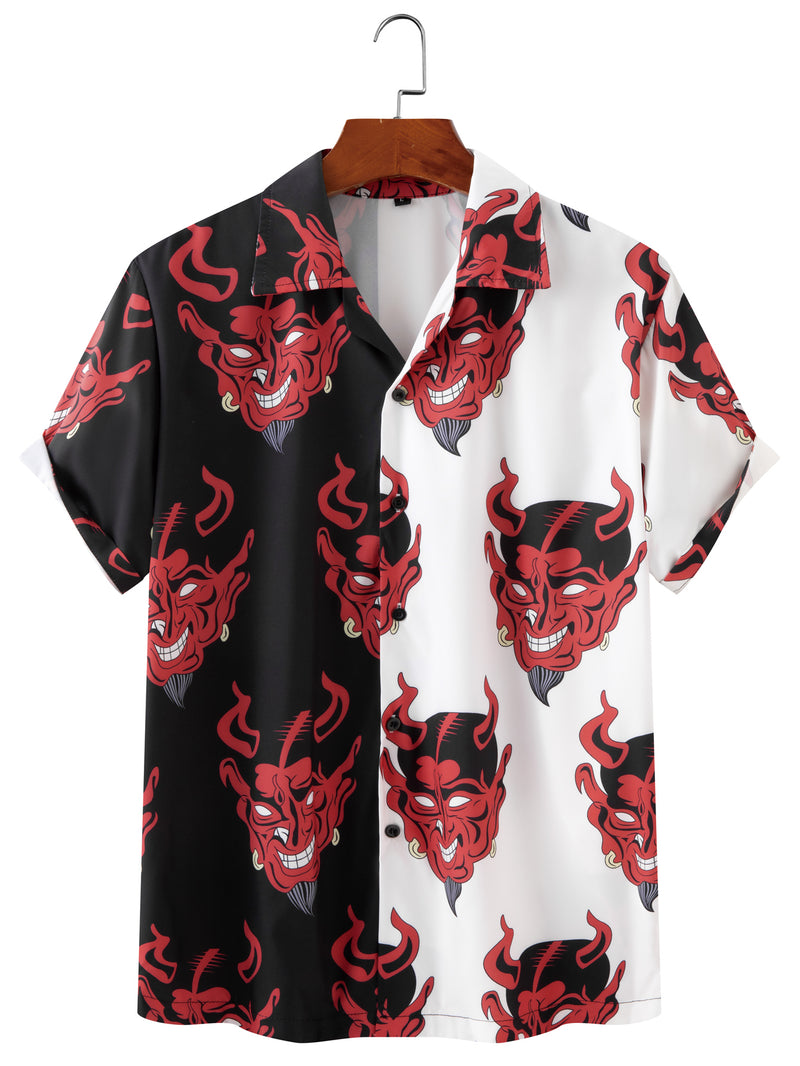 Men's Clothing Demon Print T-shirt