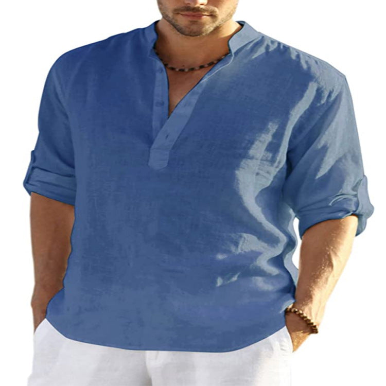 Men's Casual Cotton Linen Shirt