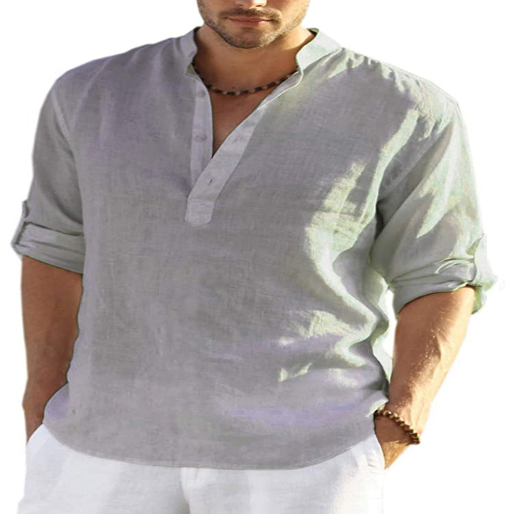 Men's Casual Cotton Linen Shirt